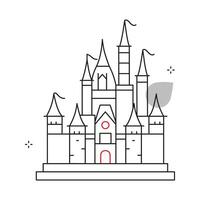 Dreamland Castle Icon Design vector