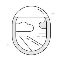 Sky View Airplane Window Icon Design vector