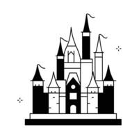 Fantasy Castle Icon Design vector
