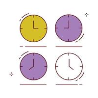 Multiple Timezone Clock Office Icon Design vector