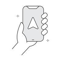 Travel Navigation Mobile Icon Design vector