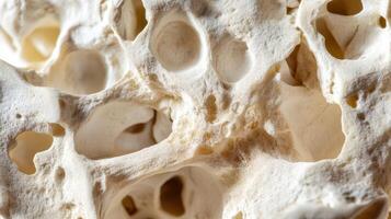 A close up of a bone structure photo