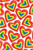 Abstract Colorful love pattern fabricc textile on white background. Fun valentine vector