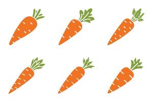 Carrot Outline Icons in Isolated Format vector