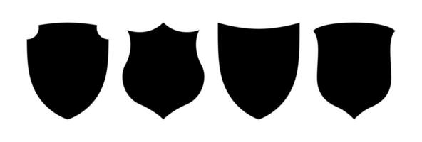Shield icons set design vector