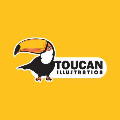 TOUCAN ILLUSTRATION LOGO READY EPS 10 FORMAT