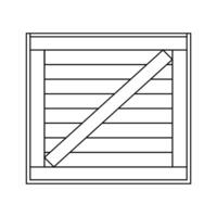 Crate Box Outline Icon Illustration on White Background vector