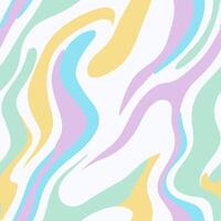 Abstract colorful curves seamless pattern with waves vector
