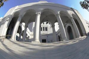Front Steps and Arches of the Los Angeles City Hall - Fisheye Lens photo