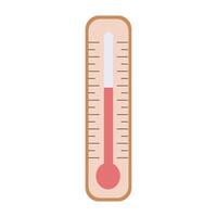 A thermometer with a red tip vector