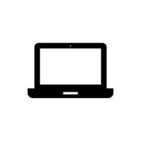 Laptop icon design symbol notebook, device, computing, technology for multimedia. vector
