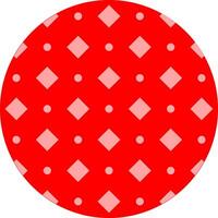 Red Circle With Diamonds and Dots Pattern vector