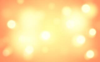 Golden Orange Bokeh Light Background with Warm Glow. Soft Blurred Abstract Circles in Radiant Sunset Tone, Background decoration vector