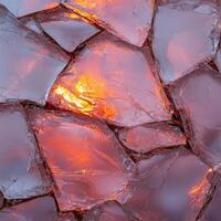 Abstract background of glowing ice shards photo