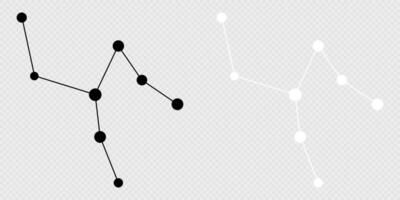 Camelopardalis constellation map set. illustration. vector