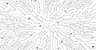 modern circuit micro data network path lines background template vector