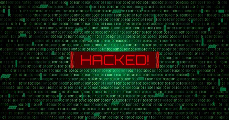 red cyber hack notification alert in green matrix binary data falling with corrupted data lines background banner template