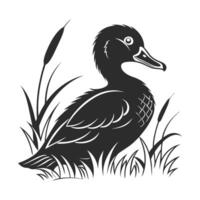 stylized silhouette of a duck, perfect for logo design, branding, or decorative prints. vector