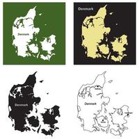 Map of denmark icon design vector
