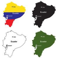 Ecuador map icon design vector