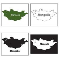 Mongolia map icon design vector
