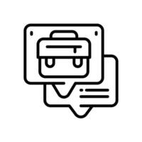 working message line icon vector