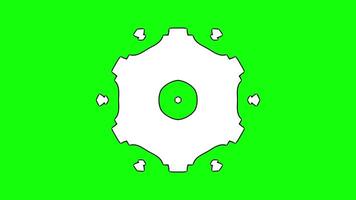 Abstract animation with rounded edges and circular core elements video