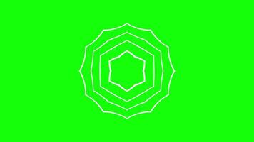 Concentric layered hexagonal patterns with wavy outlines forming abstract geometric design, dimensional shapes, and structured flow video
