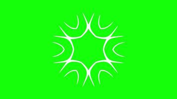 Abstract geometric pattern with pointed, curved spikes forming a radial starburst design video