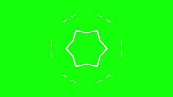 Six-pointed abstract star with curved outer patterns video