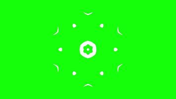 Minimal abstract design with six pointed petal geometric shapes video