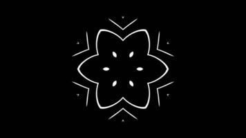 Abstract floral design with rounded petal and intricate decorative. geometric pattern video