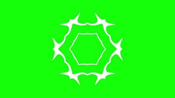 Spiky geometric pattern with layered hexagonal outlines and sharp-edged accents video