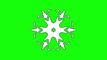 Star-shaped symmetrical pattern with dynamic abstract design video