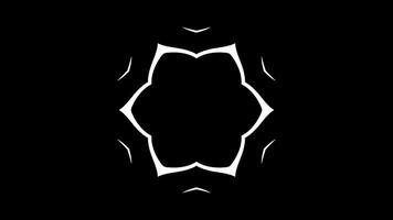 Abstract petal-like design with layered curved shapes and angular accents video