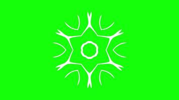 Abstract star-shaped pattern with pointed extensions and layered circular center video