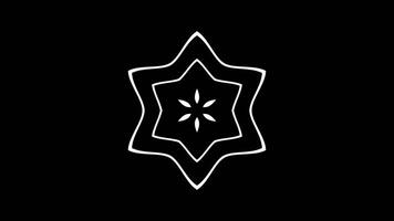 Layered star-shaped pattern with petal-like details in the center and smooth outer edges video