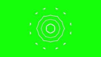 Concentric hexagonal patterns with decorative curved elements arranged in radial symmetry video