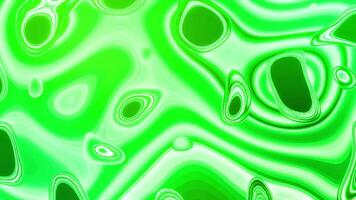 4K bright green abstract wavy swirl background with fluid contour patterns and glowing looping motion effects video