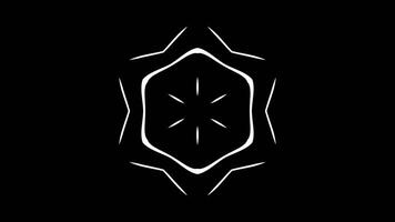 Hexagonal abstract motif with dynamic curved extensions video