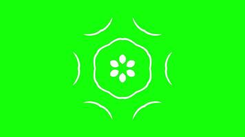 Abstract floral pattern with a central petal-like design and curved outer shapes video