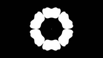Circular abstract formation with flowing petal-like structures video