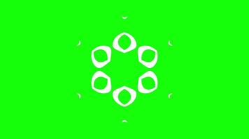 Octagonal geometric outline with smooth, angular edges. Minimal abstract animation video
