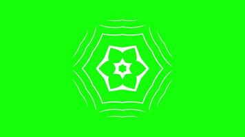Layered geometric pattern with concentric star shapes and ripple-like outline. Abstract design with dynamic contours and structured visual flow video