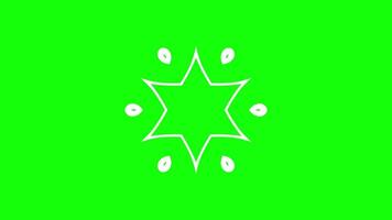 Geometric star design with pointed edges and surrounding petal elements video