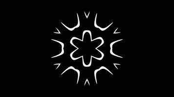 Abstract star-shaped centerpiece with curved extensions and sharp ornamental designs video