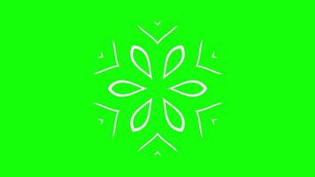 Abstract floral design with oval-shaped petals and angular accents forming intricate geometric patterns video