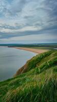 Coastline of the Baltic Sea in the evening light. Latvia photo