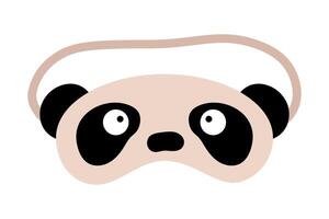 Panda mask or sleep mask with a panda face. Cute isolated illustration for your design vector