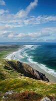 View of the Atlantic Ocean from Cliffs of Moher, Ireland photo